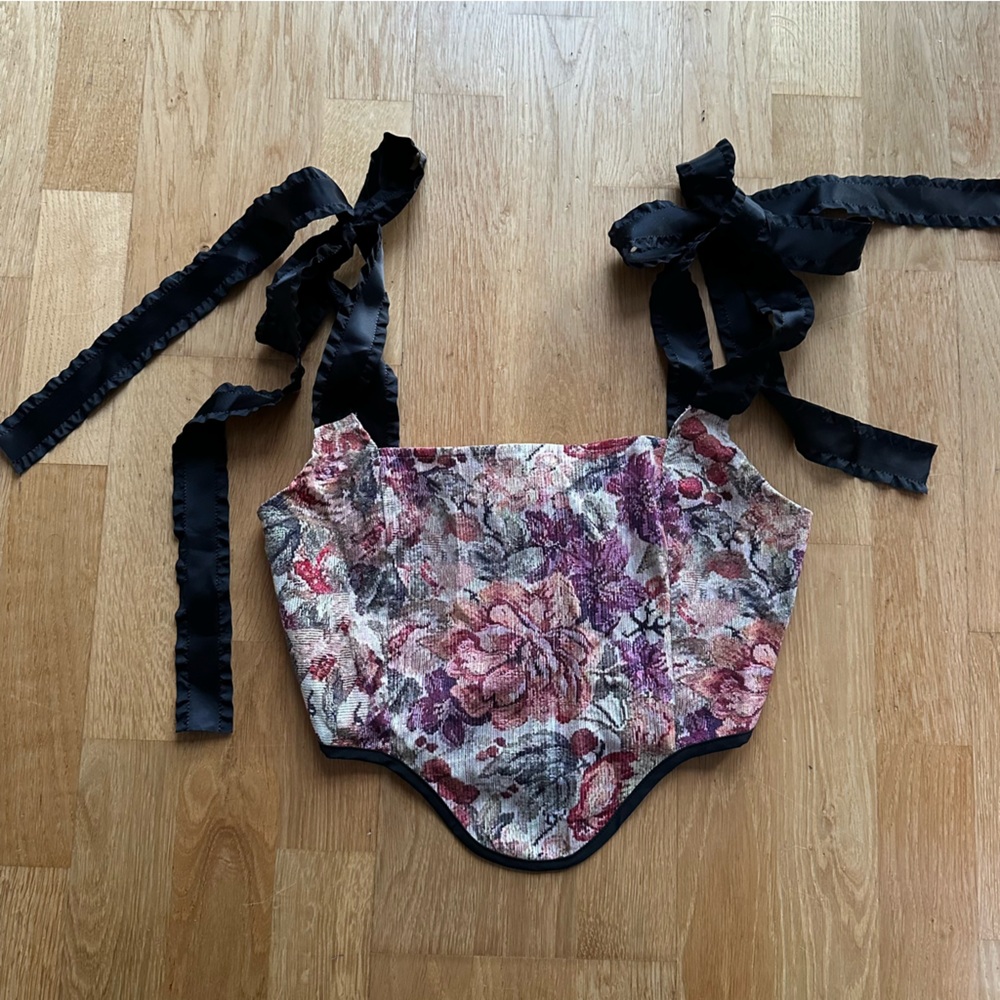 J.ING cropped floral corset